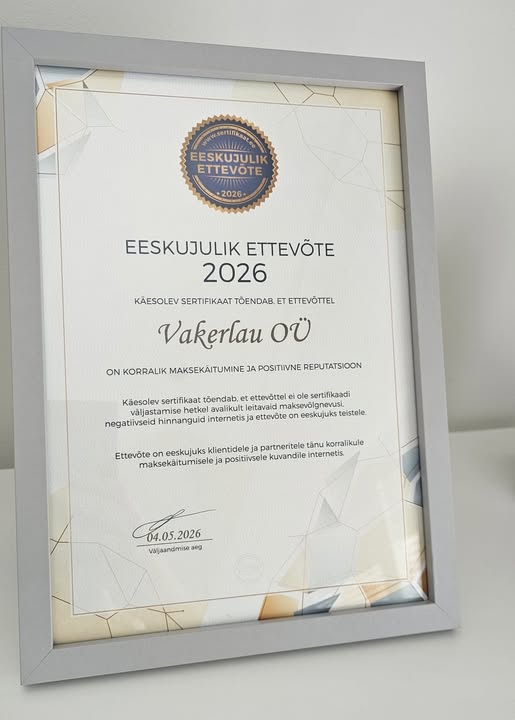 Järjest samme astumas..Selline armas tunnustus tuli täna mulle teatega pakiautomaati.Suur aitäh kõigile klientidele, koostööpartneritele ja minu tublile assiste